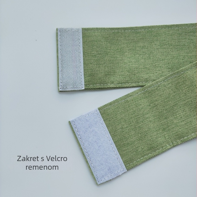 Platnene zavjese trake – par, Velcro zatvarač, bez bušenja, jednostavan modern stil, sintetičko vlakno