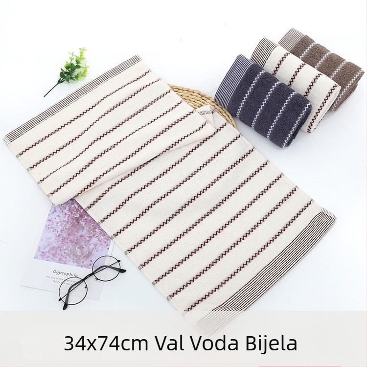 Ručnik za lice od 100% pamuka, pojedinačno pakiran, bez dlačica, debeo, visoko upijajući, izvezen dizajn