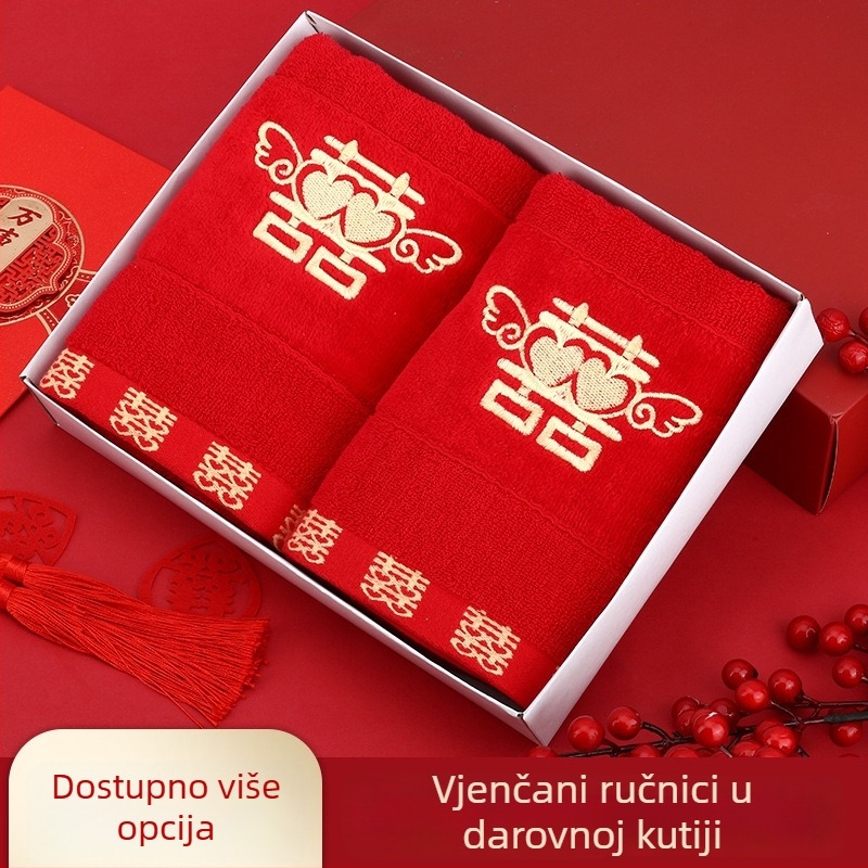 Ručnik za lice, 100% pamuk, 100 g, vez i džakard, kineski stil