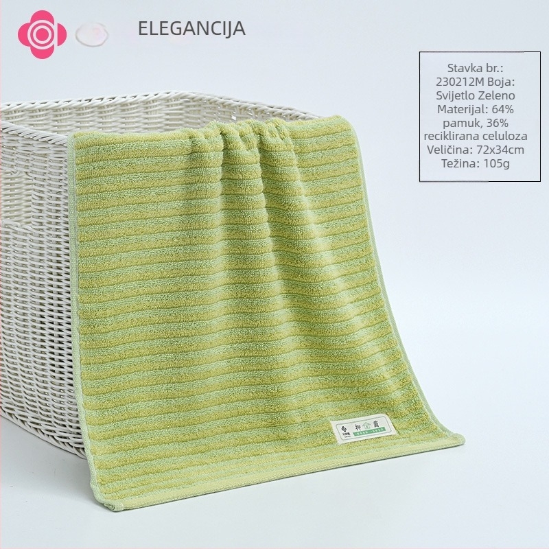 Grace/Jielia antibakterijski ručnik za kupanje od 100% pamuka, s logom tiskanom sitotiskom, prilagodljiv, težina 55–100 g, džakard/platno tkanje