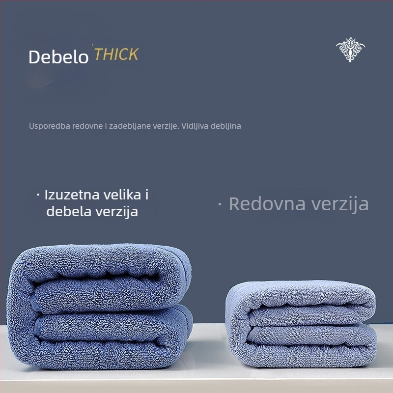 Kupaonski ručnik 160×80 cm, 600 g, 100% pamuk, izšivka, gusta tkanina