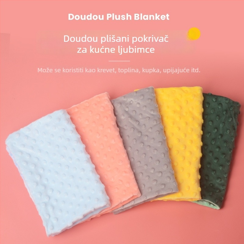 Deka od bean fleece, neuvozena, mekana i topla, uzorak glodavaca