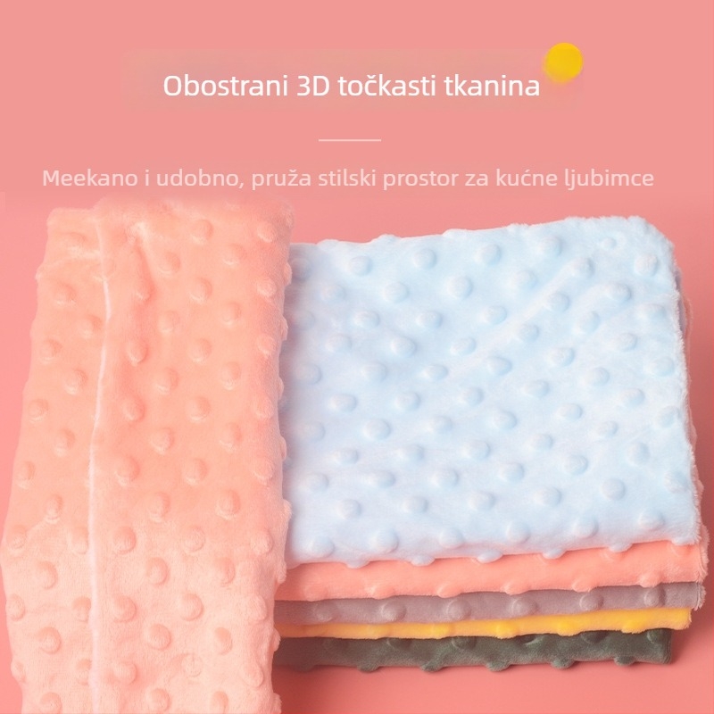 Deka od bean fleece, neuvozena, mekana i topla, uzorak glodavaca