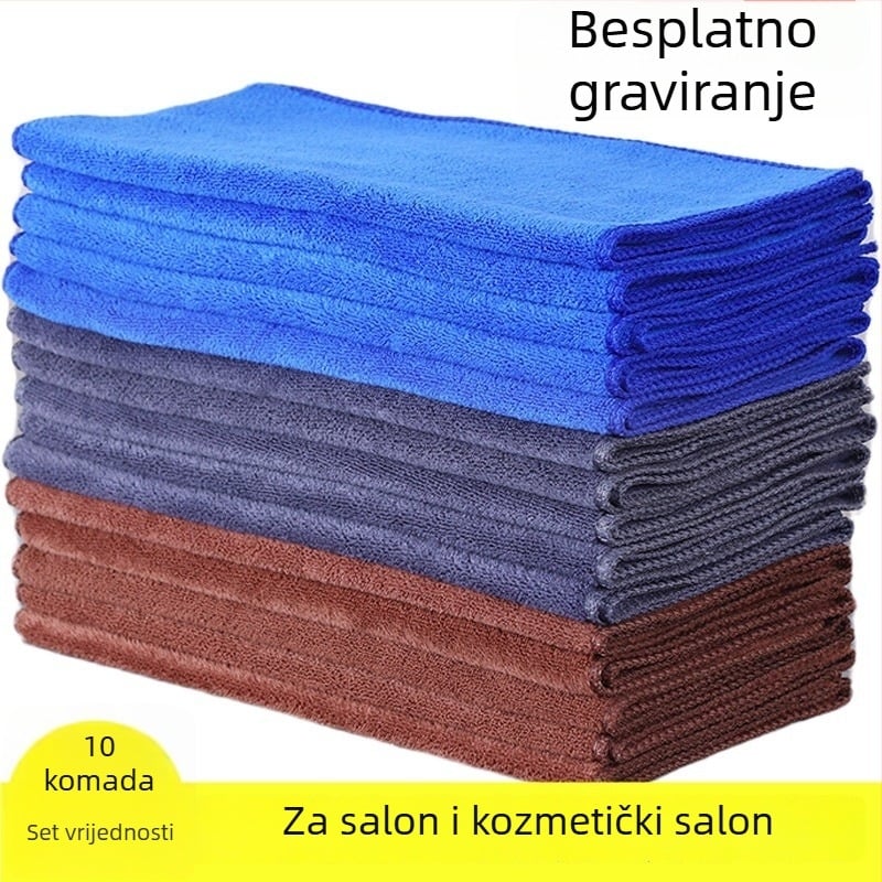 Ručnik za barber shop i kozmetički salon – upija, bez žilijanih vlakana; poliester-bavlna, 150d, ravna tkanina, lagani ručnik za lice