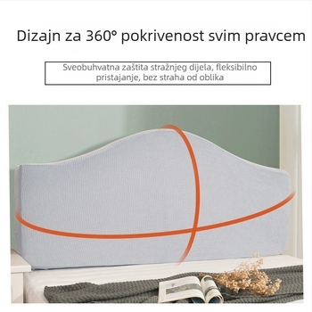 Univerzalna navlaka za uzglavlje kreveta, lukasti oblik, europski stil, flanel materijal