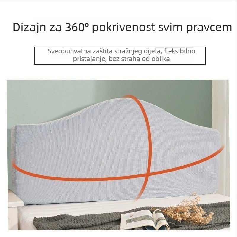 Univerzalna navlaka za uzglavlje kreveta, lukasti oblik, europski stil, flanel materijal