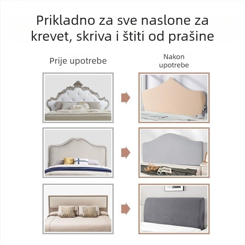 Univerzalna navlaka za uzglavlje kreveta, lukasti oblik, europski stil, flanel materijal