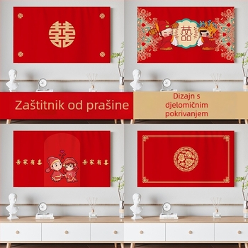 Navlaka za televizor, platno, stil Novi kineski stil, zaštitno kućište od prašine za LCD televizore