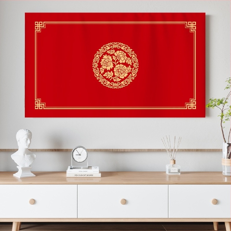 Navlaka za televizor, platno, stil Novi kineski stil, zaštitno kućište od prašine za LCD televizore