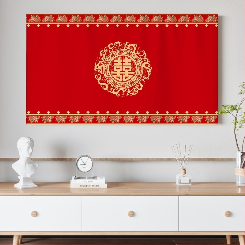 Navlaka za televizor, platno, stil Novi kineski stil, zaštitno kućište od prašine za LCD televizore