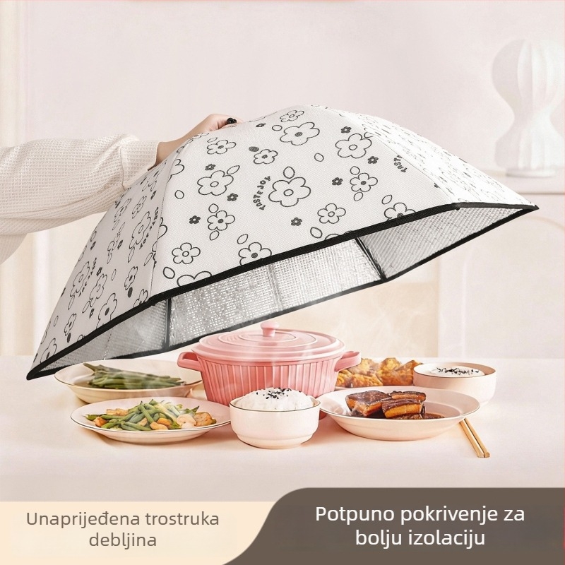 Sklopivi izolirani poklopac za povrće - Višenamjenska zaštita od prašine za vanjsku upotrebu, štit protiv insekata, materijali: PP + aluminijska folija + poliester