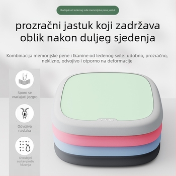 Jastuk od memorijske pjene za ured i učionicu — doily oblik, materijal svila s cvjetnim uzorkom, kompatibilan s kutnim kaučem, vjenčani stil