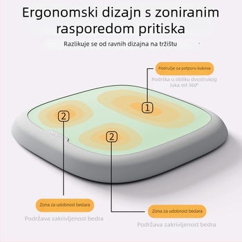 Jastuk od memorijske pjene za ured i učionicu — doily oblik, materijal svila s cvjetnim uzorkom, kompatibilan s kutnim kaučem, vjenčani stil