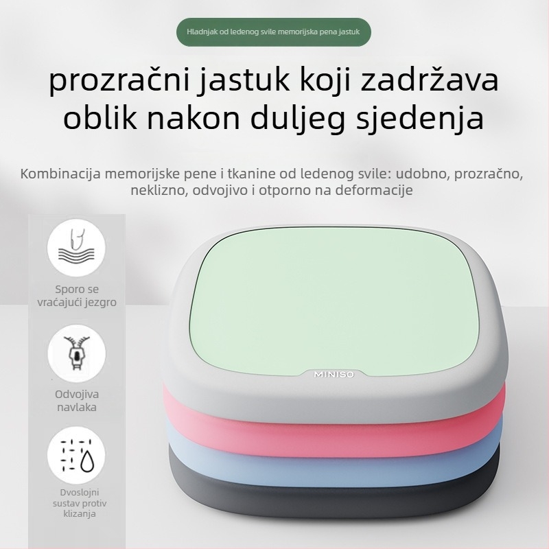 Jastuk od memorijske pjene za ured i učionicu — doily oblik, materijal svila s cvjetnim uzorkom, kompatibilan s kutnim kaučem, vjenčani stil