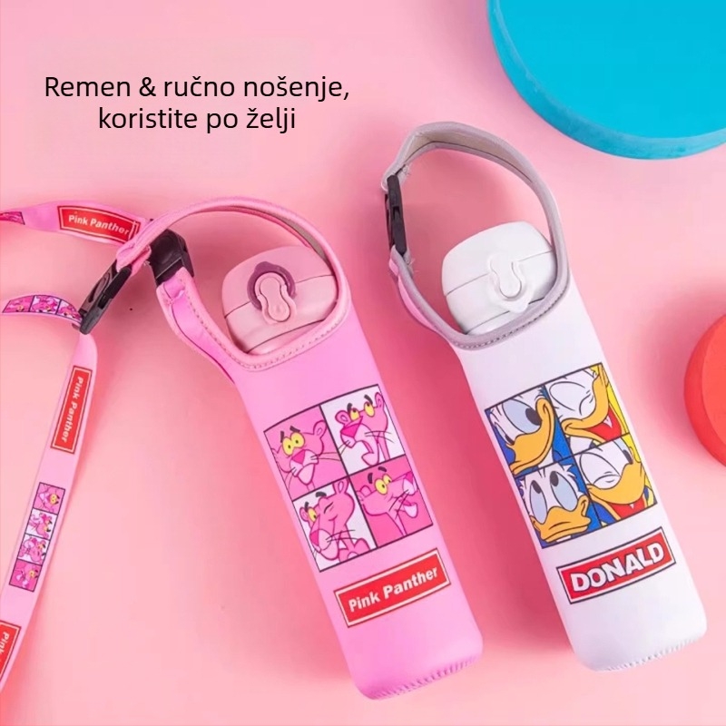 Dječji presječeni termos torbica s križnim remenom, univerzalni remen, zaštitna torbica za bocu vode, otporna na padove (Brand: Friendly; Materijal: Tkanina; Stil: Kreativan; Kvaliteta: Kvalificiran proizvod)