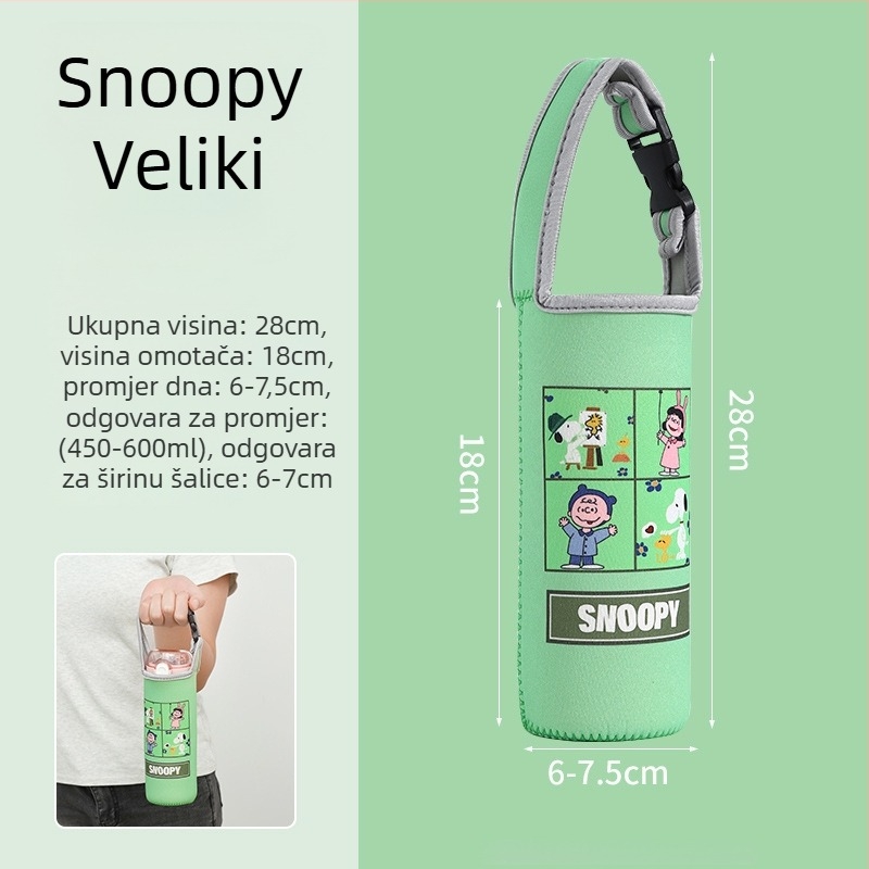 Dječji presječeni termos torbica s križnim remenom, univerzalni remen, zaštitna torbica za bocu vode, otporna na padove (Brand: Friendly; Materijal: Tkanina; Stil: Kreativan; Kvaliteta: Kvalificiran proizvod)