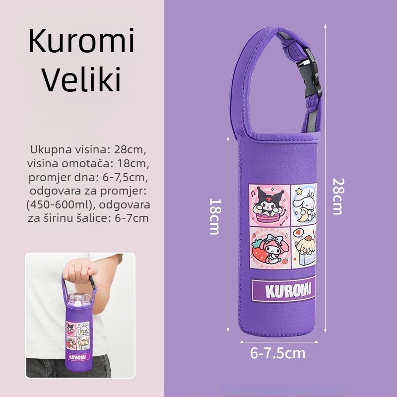 Dječji presječeni termos torbica s križnim remenom, univerzalni remen, zaštitna torbica za bocu vode, otporna na padove (Brand: Friendly; Materijal: Tkanina; Stil: Kreativan; Kvaliteta: Kvalificiran proizvod)