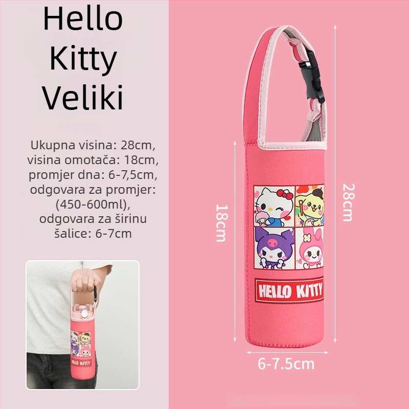 Dječji presječeni termos torbica s križnim remenom, univerzalni remen, zaštitna torbica za bocu vode, otporna na padove (Brand: Friendly; Materijal: Tkanina; Stil: Kreativan; Kvaliteta: Kvalificiran proizvod)