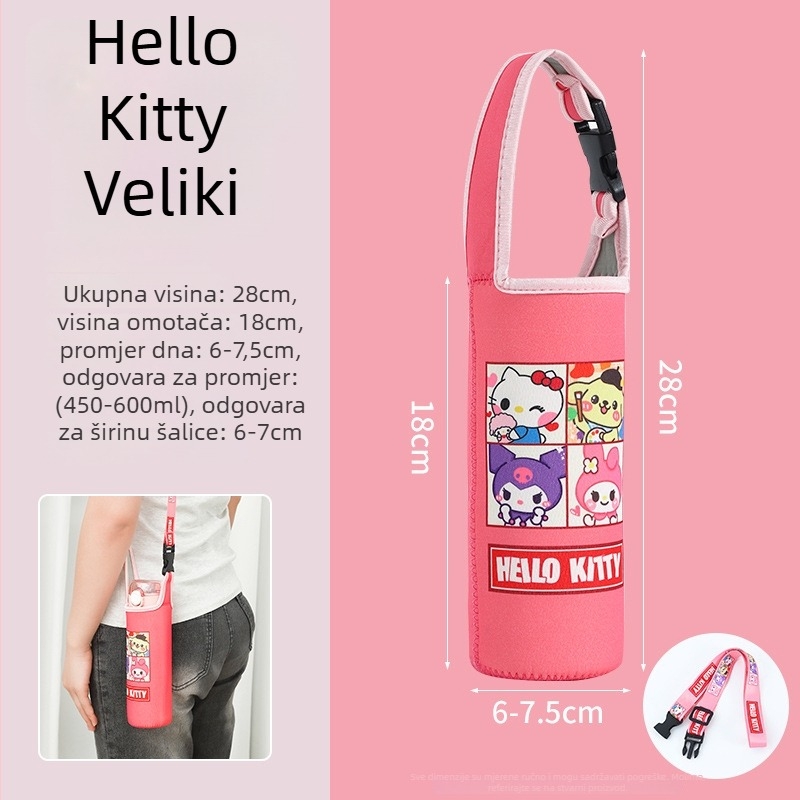 Dječji presječeni termos torbica s križnim remenom, univerzalni remen, zaštitna torbica za bocu vode, otporna na padove (Brand: Friendly; Materijal: Tkanina; Stil: Kreativan; Kvaliteta: Kvalificiran proizvod)