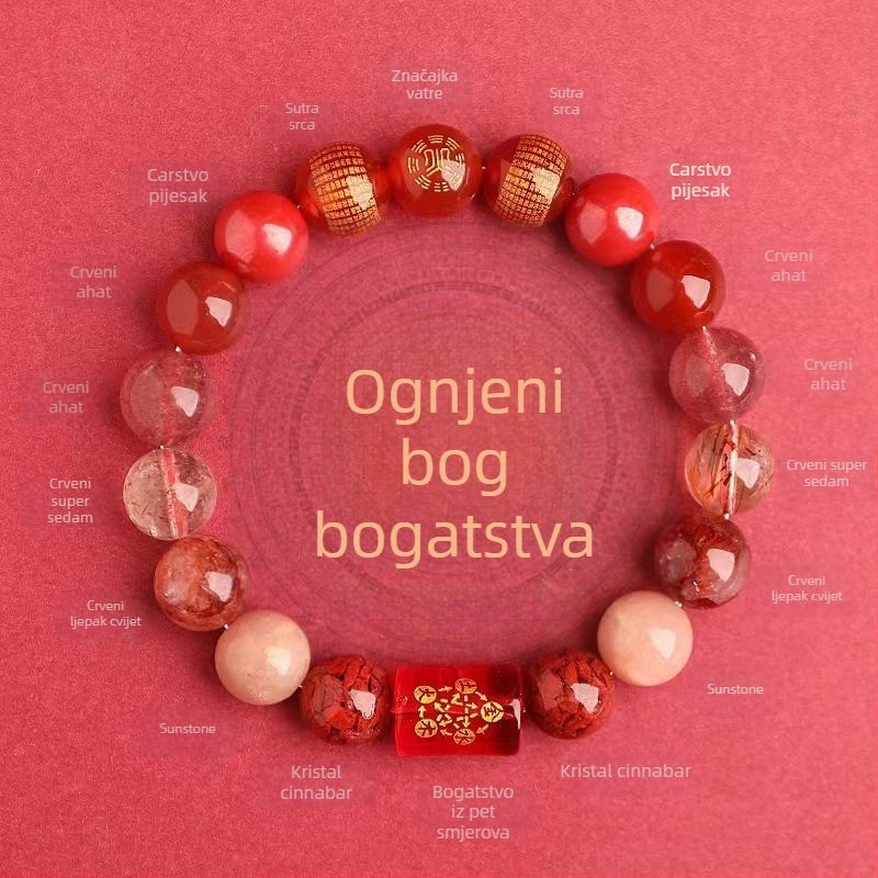 Crystal Wing unisex geometrijska narukvica, kristal, retro stil