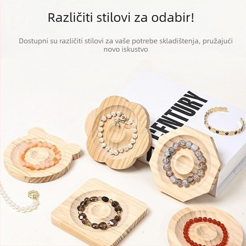 Drvena ploča za izlaganje narukvica, moderni minimalistički stil, bez prilagođavanja