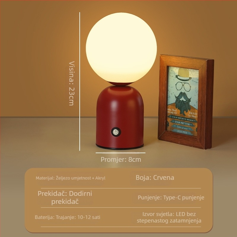 Nordijska Macaron stolna svjetiljka – ambijentalno svjetlo za bar/kafić/KTV, metalni držač, model HT-TD1W153, ≤36V, CE potvrda