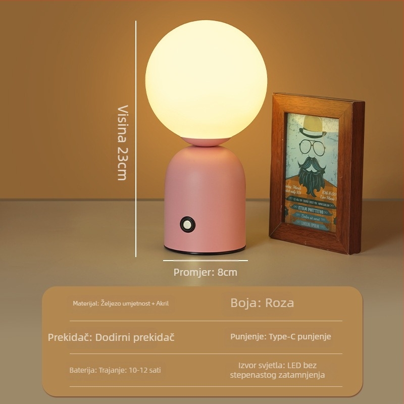 Nordijska Macaron stolna svjetiljka – ambijentalno svjetlo za bar/kafić/KTV, metalni držač, model HT-TD1W153, ≤36V, CE potvrda