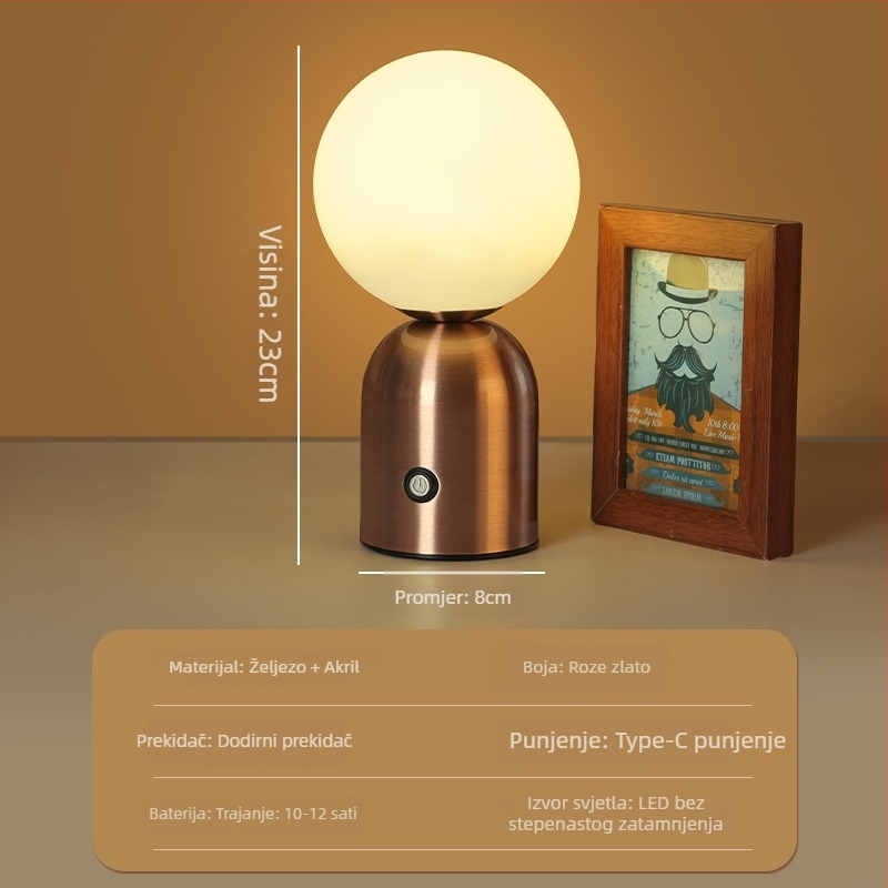 Nordijska Macaron stolna svjetiljka – ambijentalno svjetlo za bar/kafić/KTV, metalni držač, model HT-TD1W153, ≤36V, CE potvrda