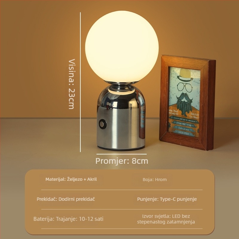 Nordijska Macaron stolna svjetiljka – ambijentalno svjetlo za bar/kafić/KTV, metalni držač, model HT-TD1W153, ≤36V, CE potvrda