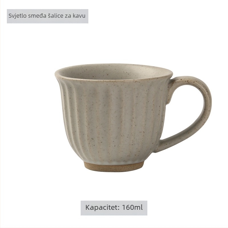 Keramički set šalica za kavu i podmetača, japanski stil, s otisnutim logom, mogućnost prilagodbe
