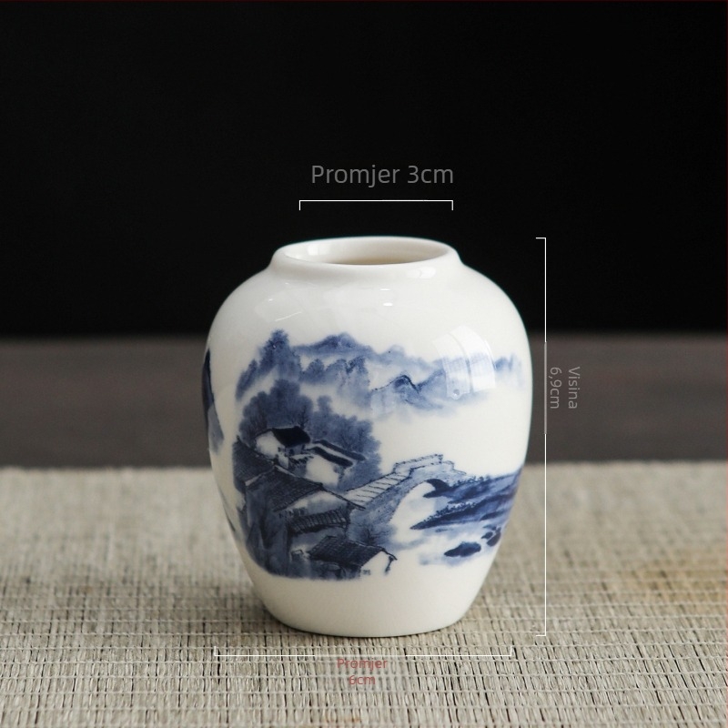 Porcelanska vaza u kineskom stilu za stolnu dekoraciju; Materijal: porcelan; Kategorija: vaza; Pakiranje: kartonsko pakiranje; Pokloni: vjenčanje, rođendan, diplomski, preseljenje