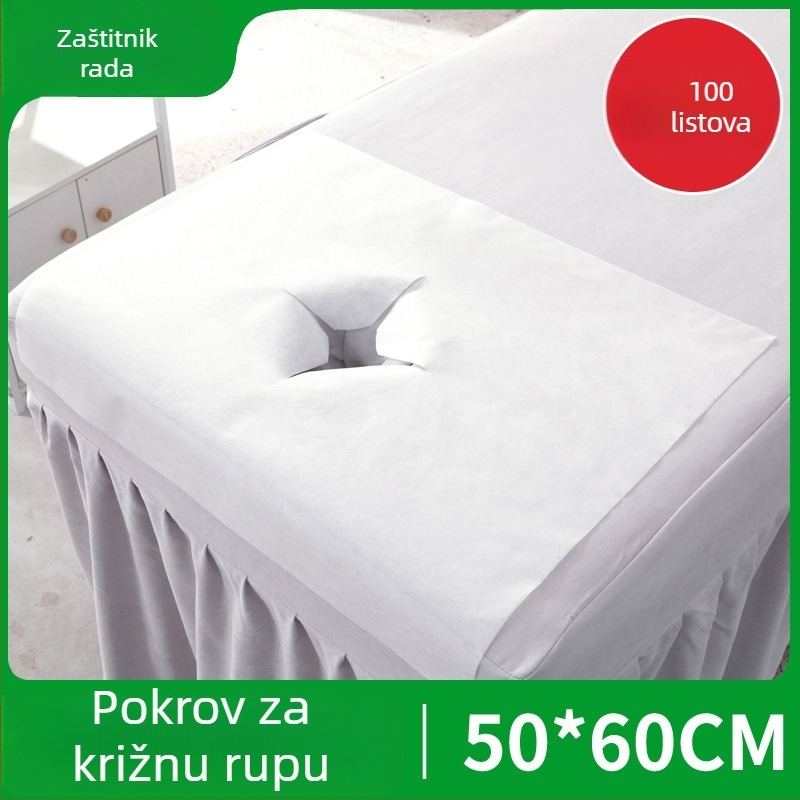 Jednokratna krpa od netkanog materijala za lice i masažne stolove – debela, jednobojna, za salone ljepote i masaže