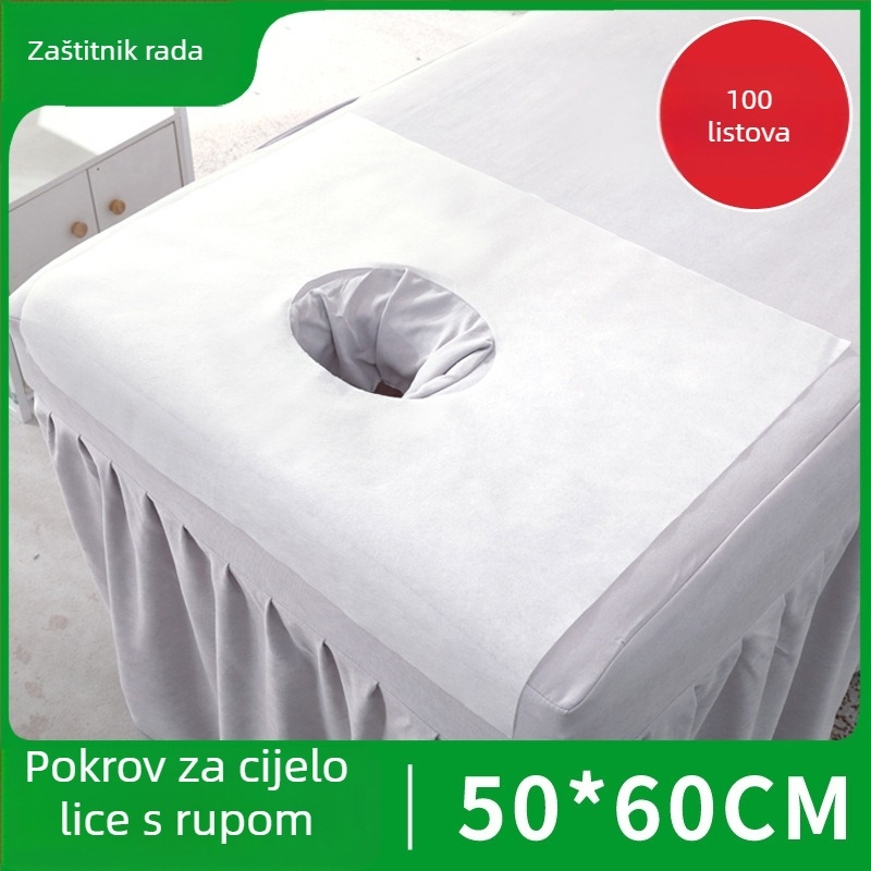 Jednokratna krpa od netkanog materijala za lice i masažne stolove – debela, jednobojna, za salone ljepote i masaže