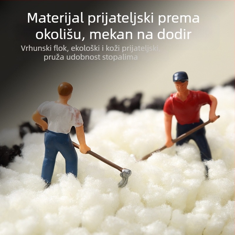 Kupaonska prostirka s flokiranom vlaknom, poliester vlakna, poseban oblik, srcolasti uzorak, pranje u perilici