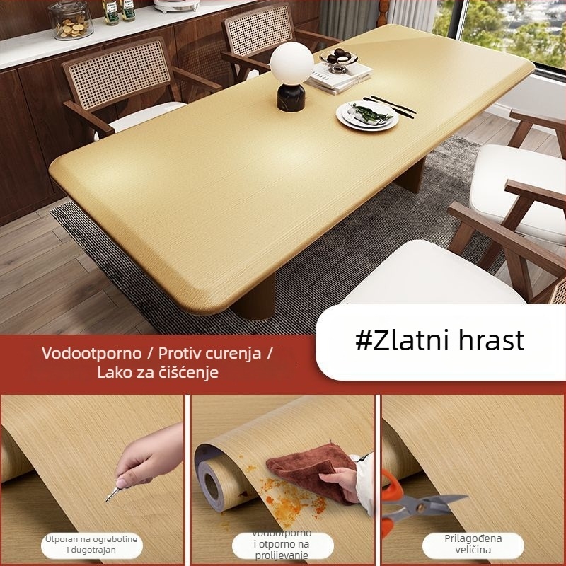 Prozirni PVC zaštitni film za površine - mat završna obrada, otpornost na visoke temperature i opekline, za stolić za kavu i mramorni stol za blagovanje, 2-djelni set