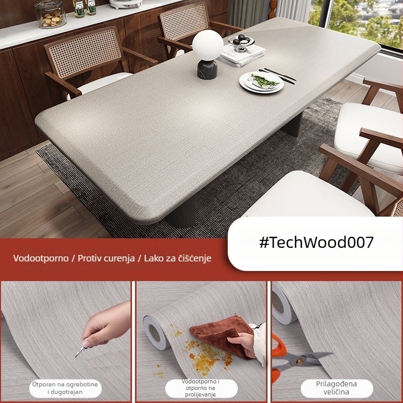 Prozirni PVC zaštitni film za površine - mat završna obrada, otpornost na visoke temperature i opekline, za stolić za kavu i mramorni stol za blagovanje, 2-djelni set