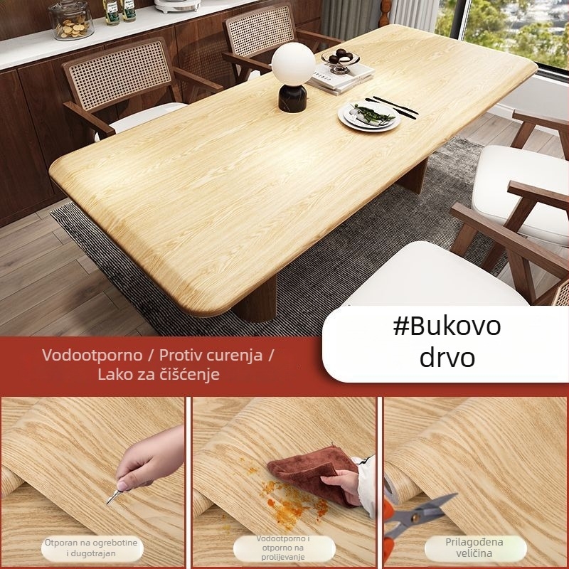 Prozirni PVC zaštitni film za površine - mat završna obrada, otpornost na visoke temperature i opekline, za stolić za kavu i mramorni stol za blagovanje, 2-djelni set