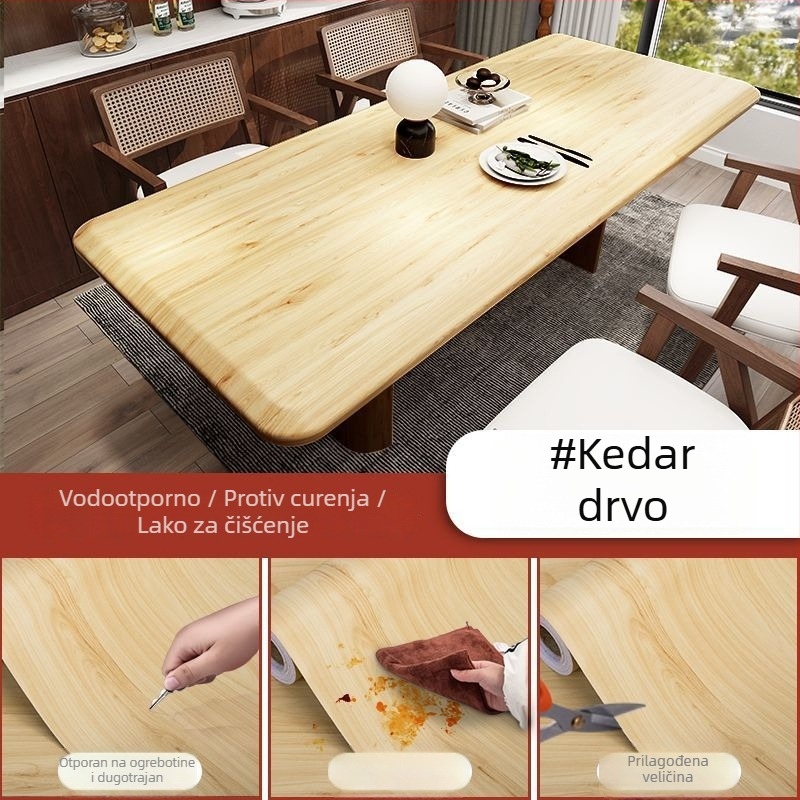 Prozirni PVC zaštitni film za površine - mat završna obrada, otpornost na visoke temperature i opekline, za stolić za kavu i mramorni stol za blagovanje, 2-djelni set