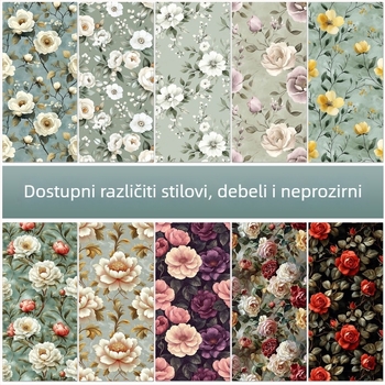 Samoljepljive PVC naljepnice za namještaj i zidove – cvjetni dekor, obnova ormara i komoda, premium kvaliteta