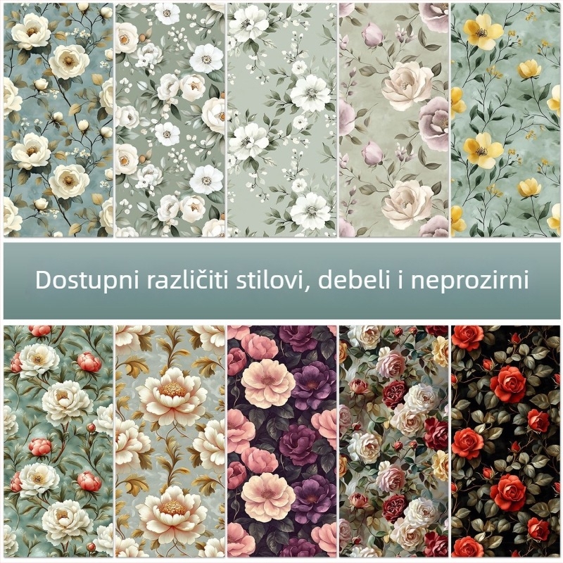 Samoljepljive PVC naljepnice za namještaj i zidove – cvjetni dekor, obnova ormara i komoda, premium kvaliteta