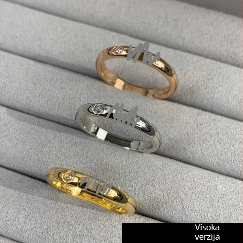 Prsten od legure, elektroplatiran, dizajn s slovima/brojevima/tekstom, više čvorova, IG-stil, unisex