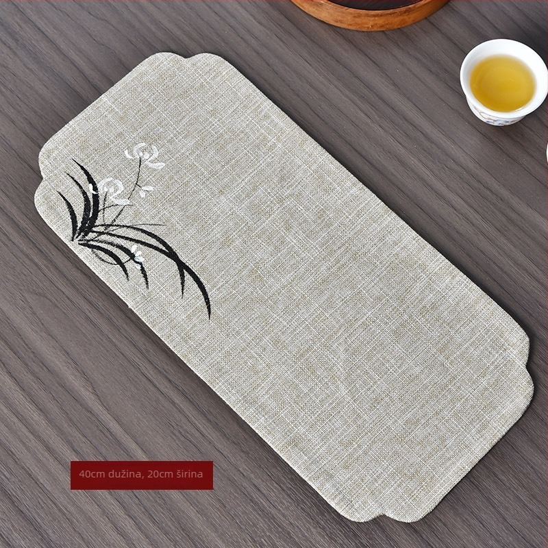 Čajna podloška od platna, ručno oslikana, moderni stil, pakiranje u OPP vrećici
