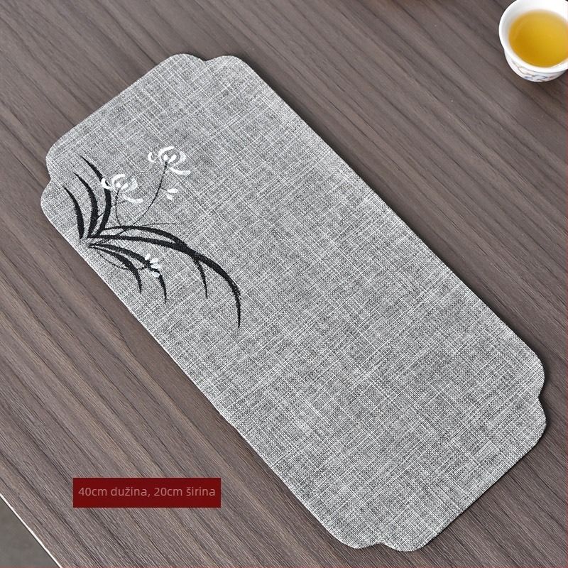 Čajna podloška od platna, ručno oslikana, moderni stil, pakiranje u OPP vrećici