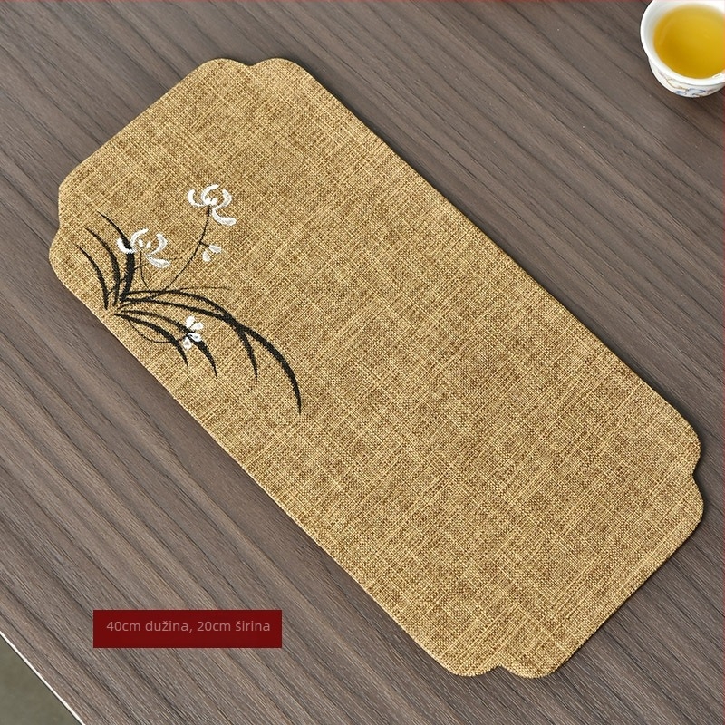 Čajna podloška od platna, ručno oslikana, moderni stil, pakiranje u OPP vrećici