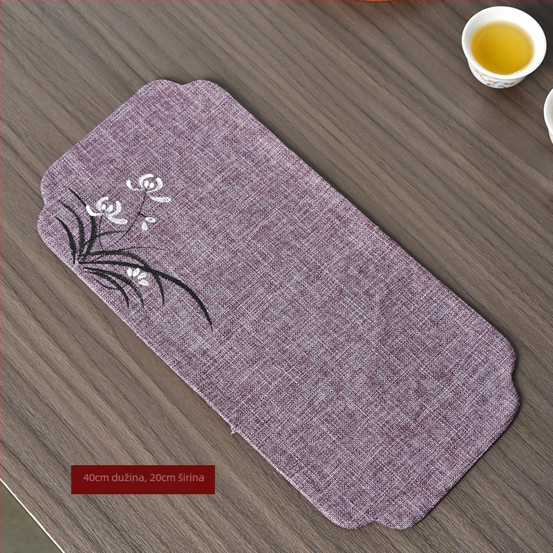 Čajna podloška od platna, ručno oslikana, moderni stil, pakiranje u OPP vrećici