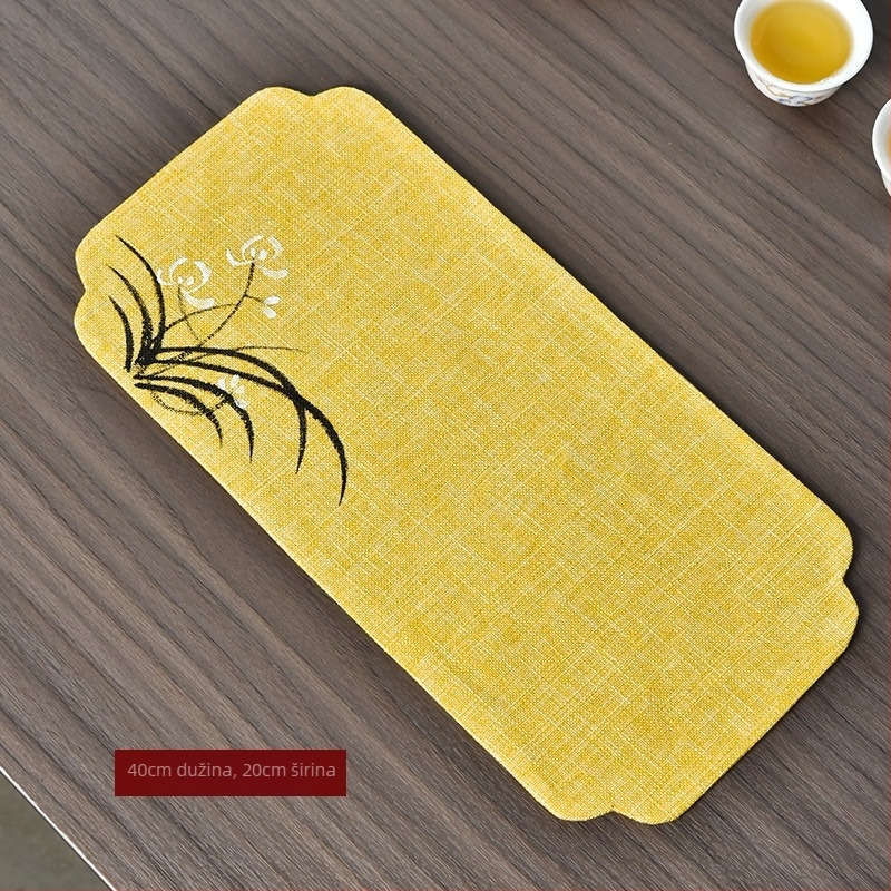 Čajna podloška od platna, ručno oslikana, moderni stil, pakiranje u OPP vrećici