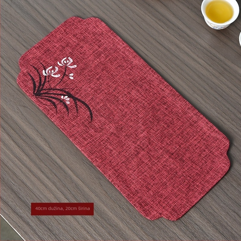 Čajna podloška od platna, ručno oslikana, moderni stil, pakiranje u OPP vrećici