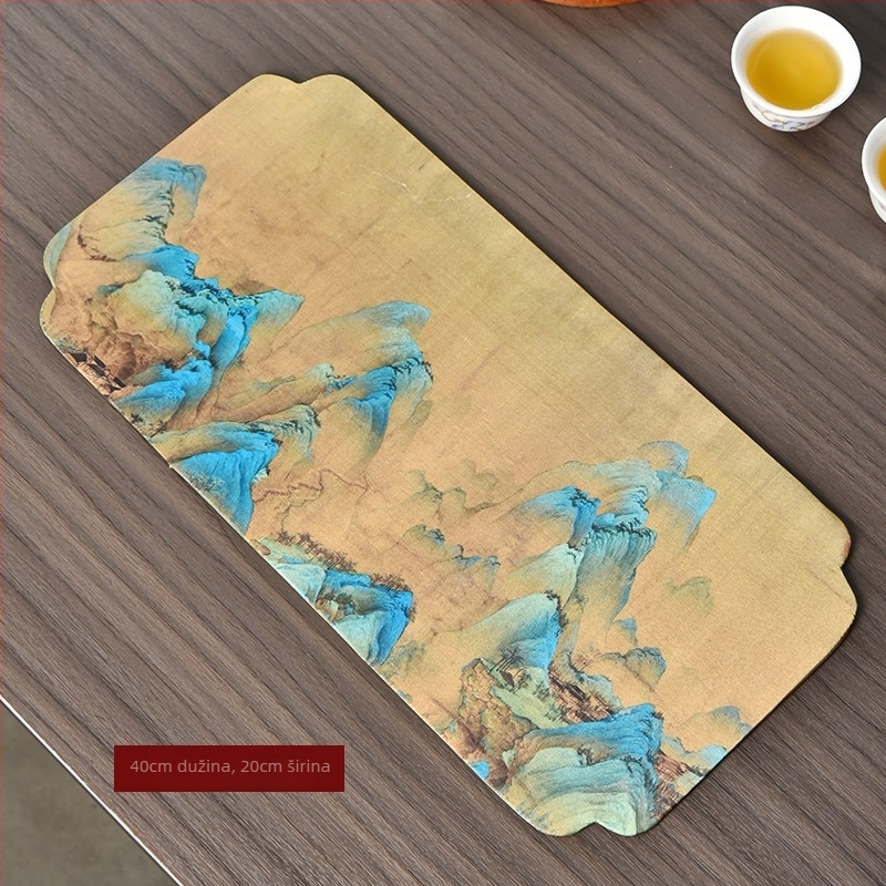 Čajna podloška od platna, ručno oslikana, moderni stil, pakiranje u OPP vrećici