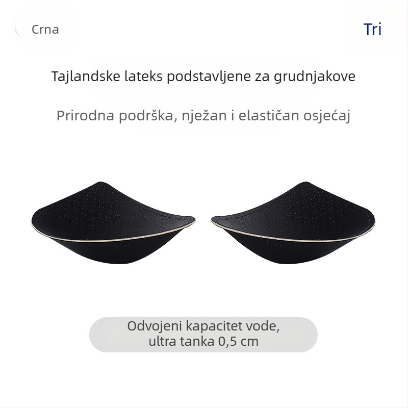 Tanki latex jastučići za grudi za kupaći kostim i sportski grudnjak, podizanje malog poprsja, umetci u čašice oblika kapljice vode