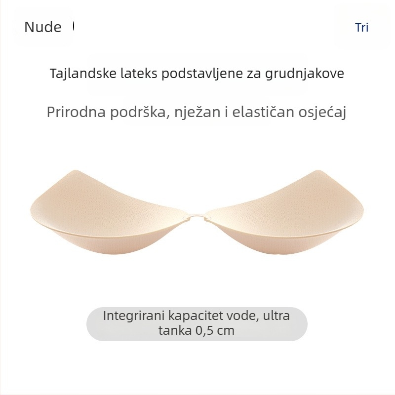 Tanki latex jastučići za grudi za kupaći kostim i sportski grudnjak, podizanje malog poprsja, umetci u čašice oblika kapljice vode